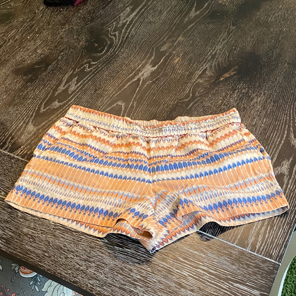 J. Crew Orange and Blue Zigzag Athletic Shorts - Picture 1 of 10